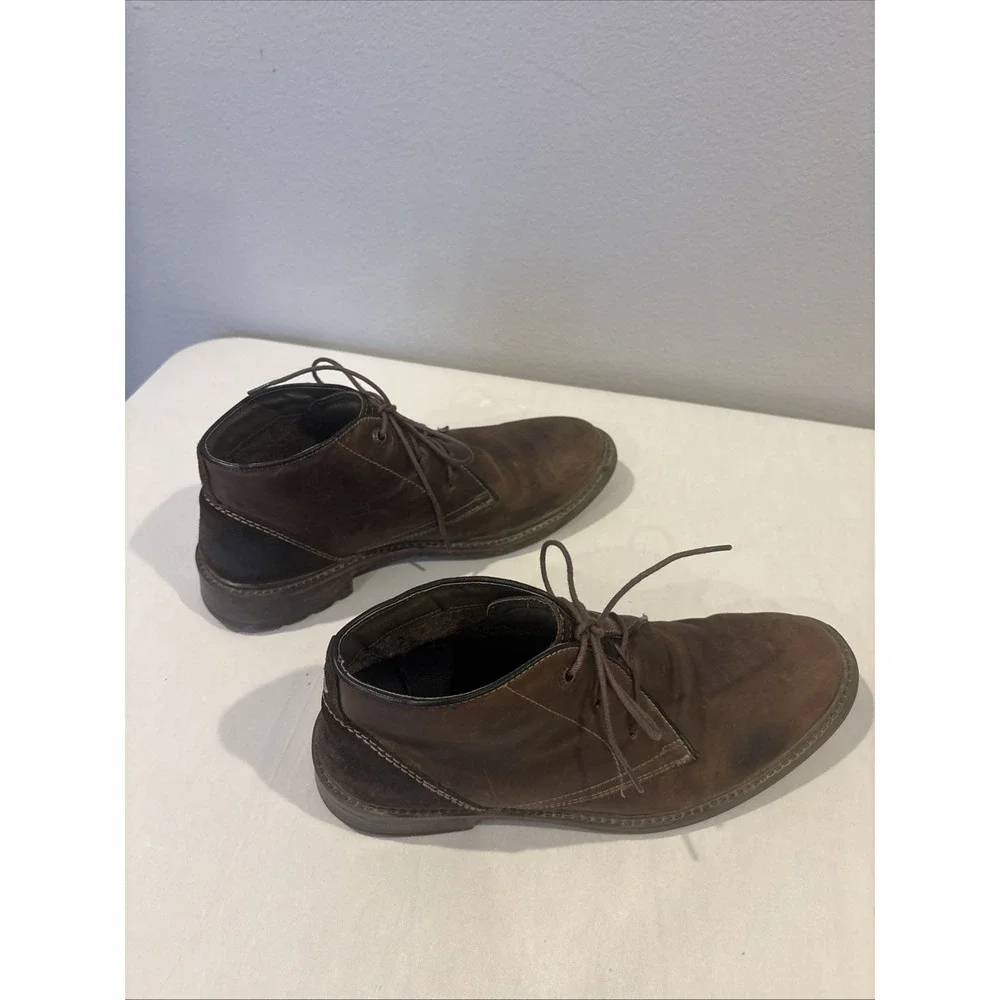 Josef Seibel Boots Mens 43 Oscar Chukka Ankle Bootie Lace Up Brown Leather